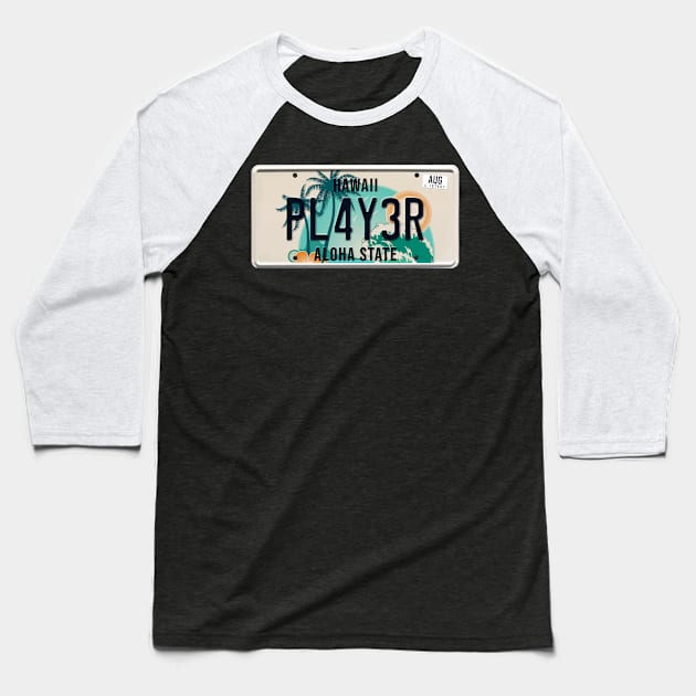 Player word on license plate Baseball T-Shirt by SerenityByAlex